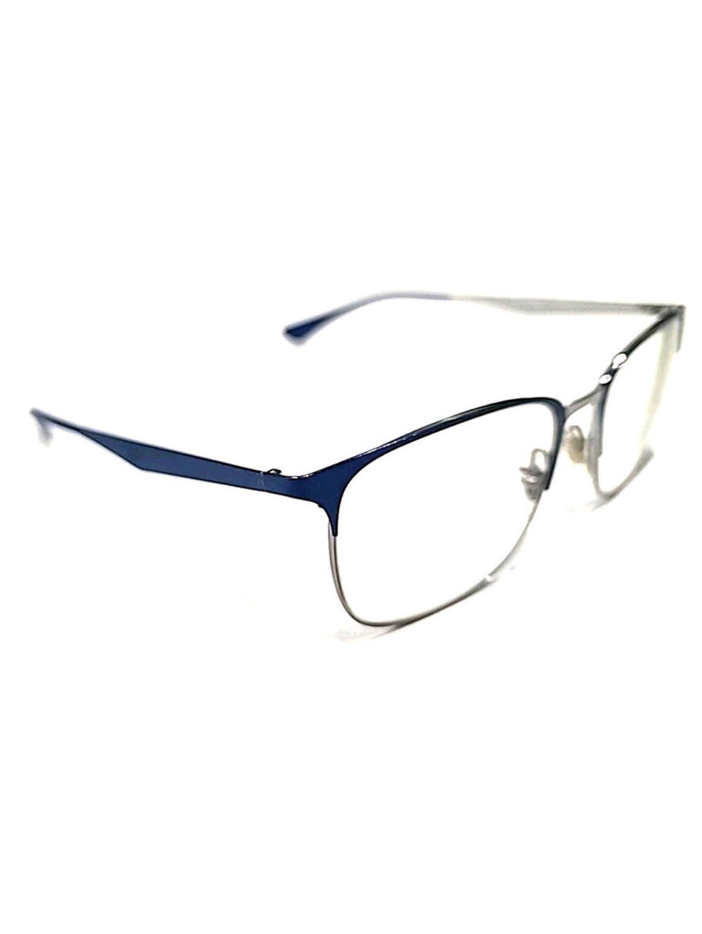Ray Ban RB6421 3041 Blue Silver Metal Square Eyeglasses Frame 54-18 145 - Picture 3 of 10